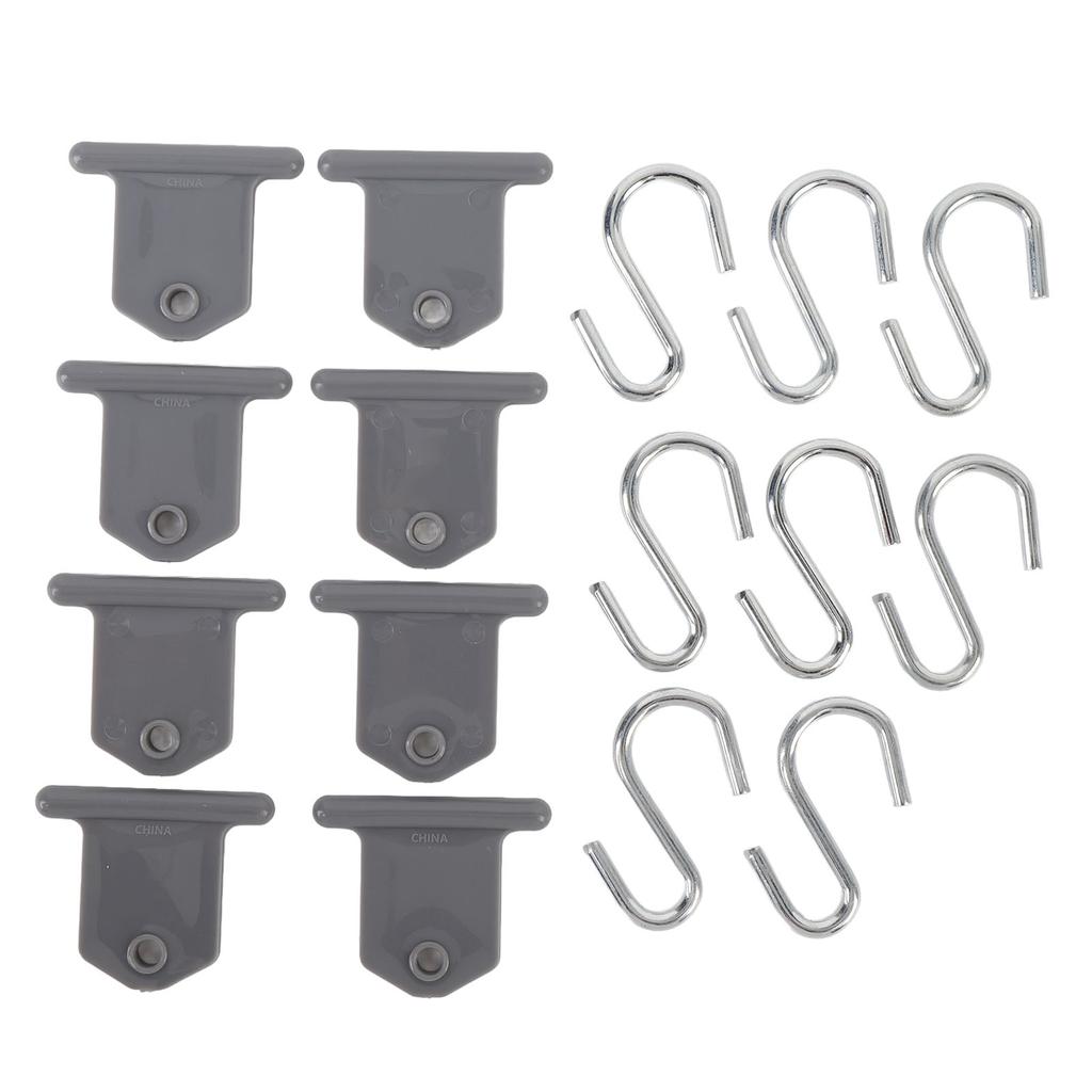 RV Awning Light Clips 8 Hangers 8 S Shaped Hooks 304 Stainless Steel Camping Awning Hooks for Outdoor Tent Home Party