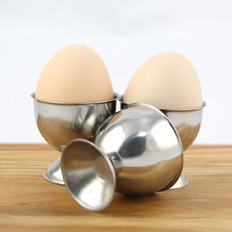 Eierbecher-Set 4 Stück Eierbecher für weich & hart gekochte Eier Edelstahl