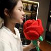 Rosa Finta Peluche Peluche Peluche Bouquet di Rose Finte Realistico Decorazione Rilassante Per la Casa Sicuro Mai Appassimento Composizione Floreale