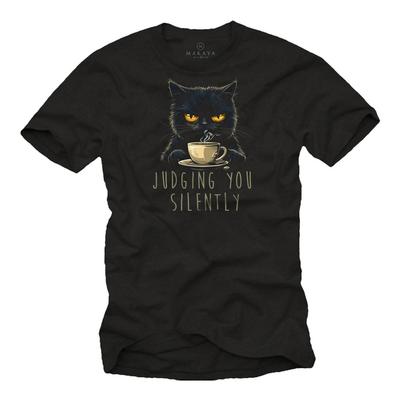 T-Shirt da Uomo Gatto Divertente con Slogan Design Umoristico per Amanti dei Gatti