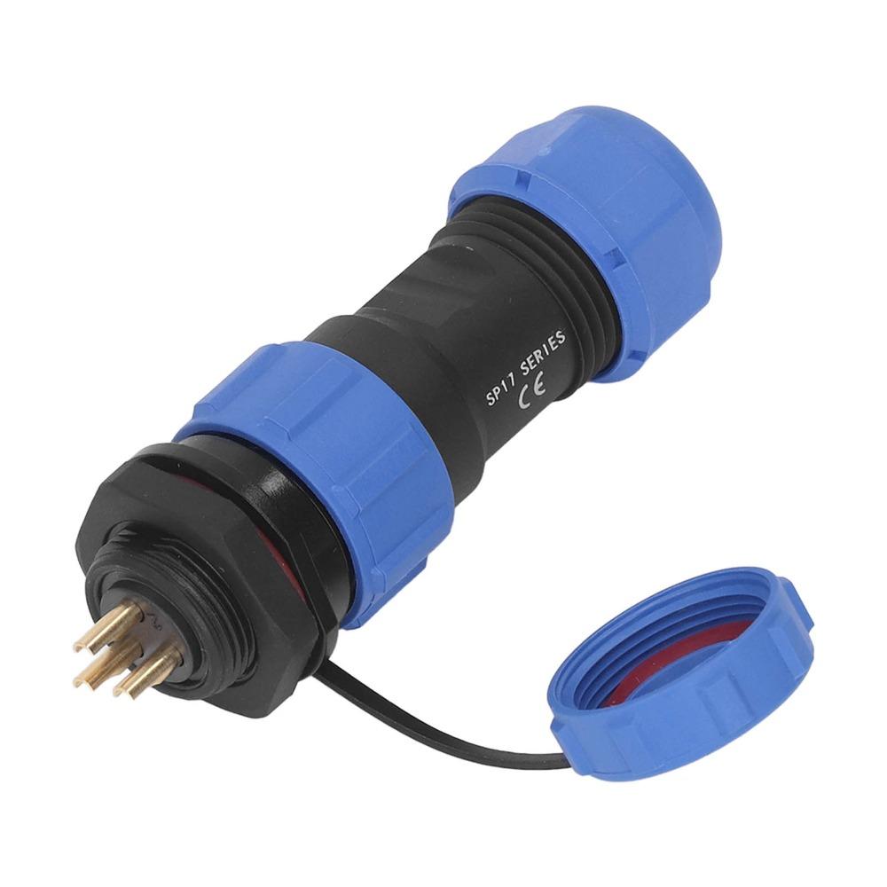 3 Pin 3 Hole Aviation Plug SP17 IP68 Waterproof Connector Panel Mount Dust Proof Cap Electrical Power Adapter Industrial Power