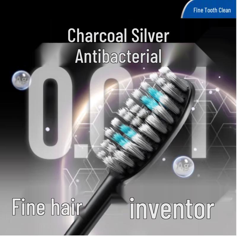 Lion Systema SUPER Charcoal Gum Care Toothbrush (4-Pack)