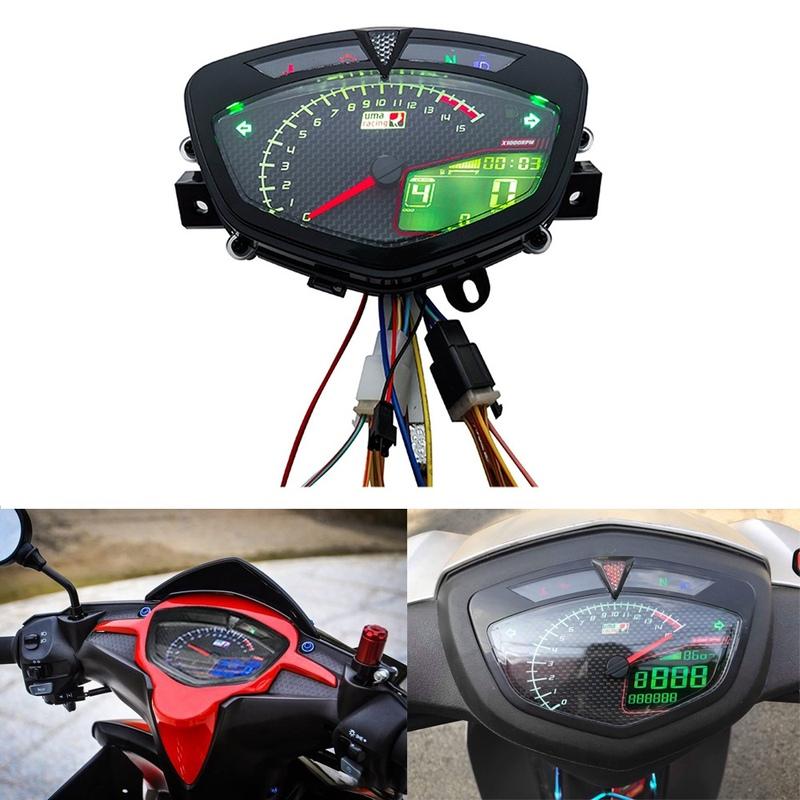 Powerful Digital Meter For Lc135 V1 Jupiter MX Copy Uma Motorcycle Speedometer LCD RPM Tachometer Meter