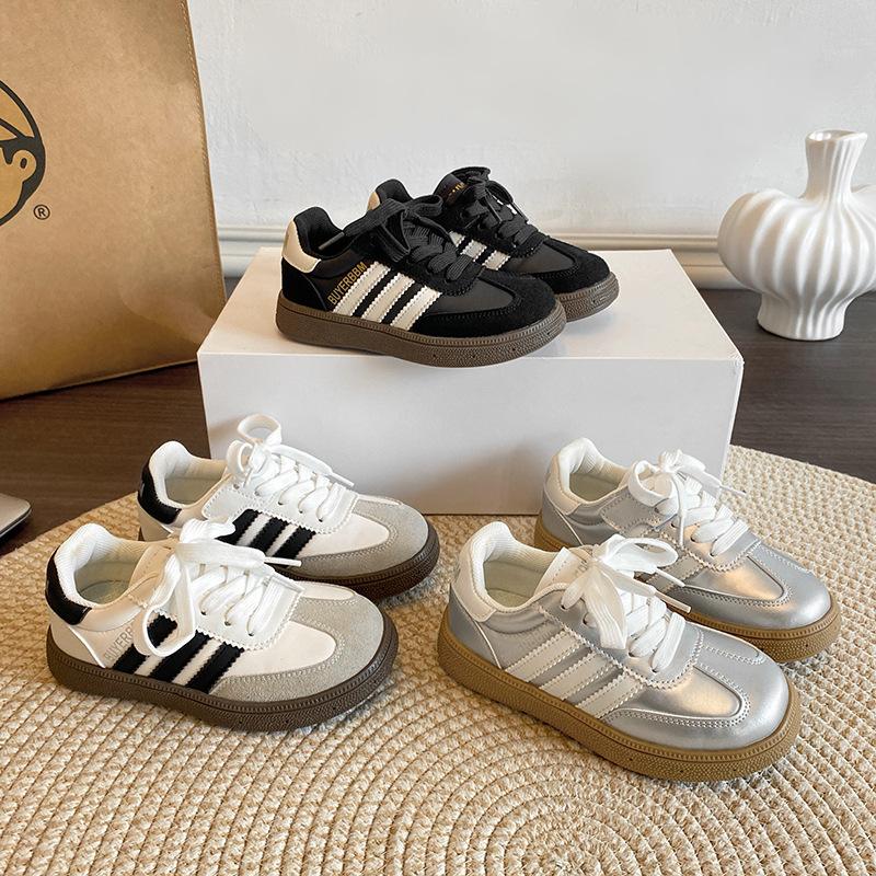 Children's Board Shoes Low-top 2025 Spring and Autumn New Boys' Shoes Girls' Sports Shoes Soft-soled Casual Moral Training Shoes Single Shoes