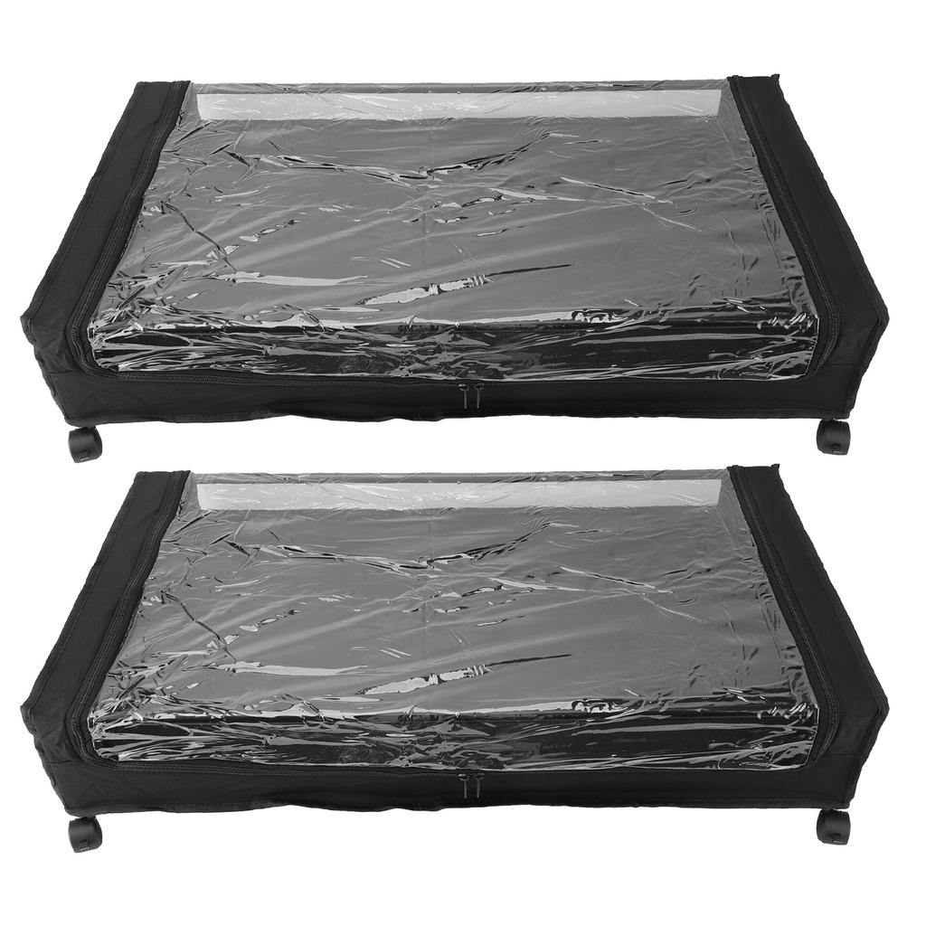 Rolling Under Bed Container Space Saving Easy Pull Out Versatile Underbed Shoe Storage Organizer for Clothes Bedding