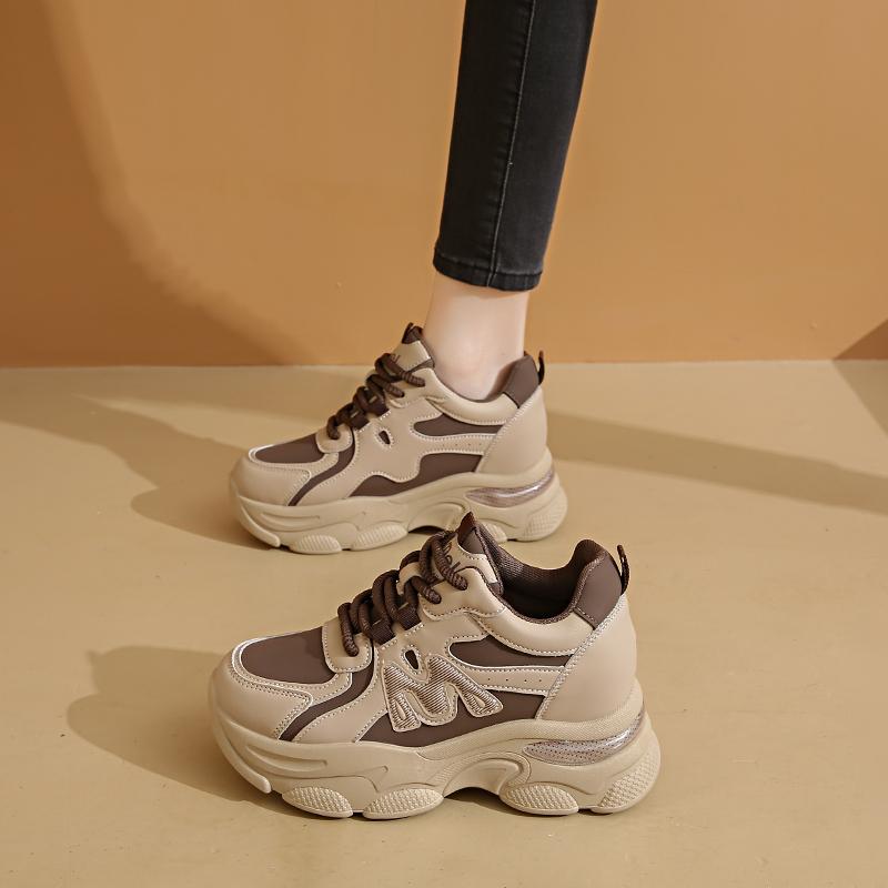Inner height increase dad shoes INS tide spring and autumn platform sports travel shoes new CM height increase 34/220