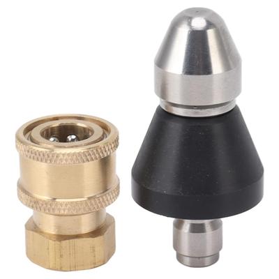 1/4palcový rychlospojka Vysokotlaká tryska Nástroj na čištění kanalizace Tlaková myčka 1 přední 6 zadních trysek pro čištění kanalizace