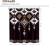 Black Aztec Western Shower Curtain for Bathroom Decor Abstract Boho Geometric Tribal Ethnic Retro American Brown Tan Simple