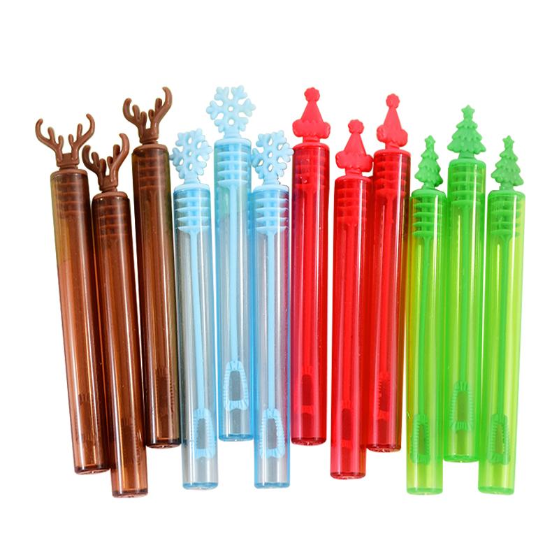 

Christmas Bubble Wand Tube Toy Empty Soap Bottle 2024 Christmas Decoration for Home New Year Kids Gift Birthday Party Favors