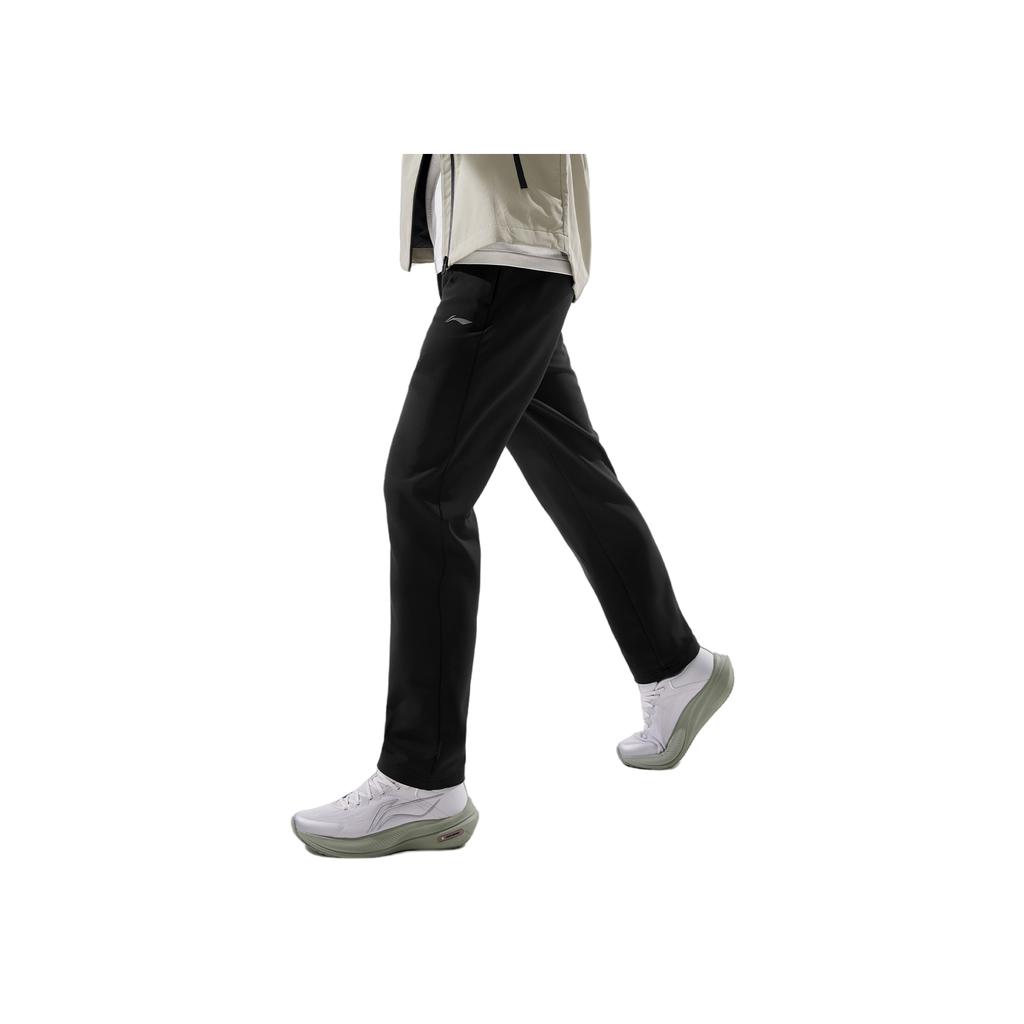 Serie Fitness Li Ning Foderato in Pile Caldo Sportivo Casual Cucito Non Elasticizzato Pantaloni Uomo pantaloni AYKV629-2