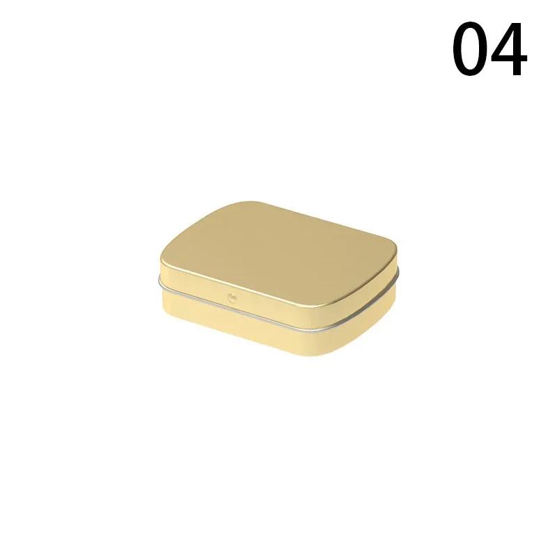 6Pcs Mini Metal Hinged Tin Box with Lid Empty Tins Jewelry Collect Cases Home Organizer Small Storage for Candy