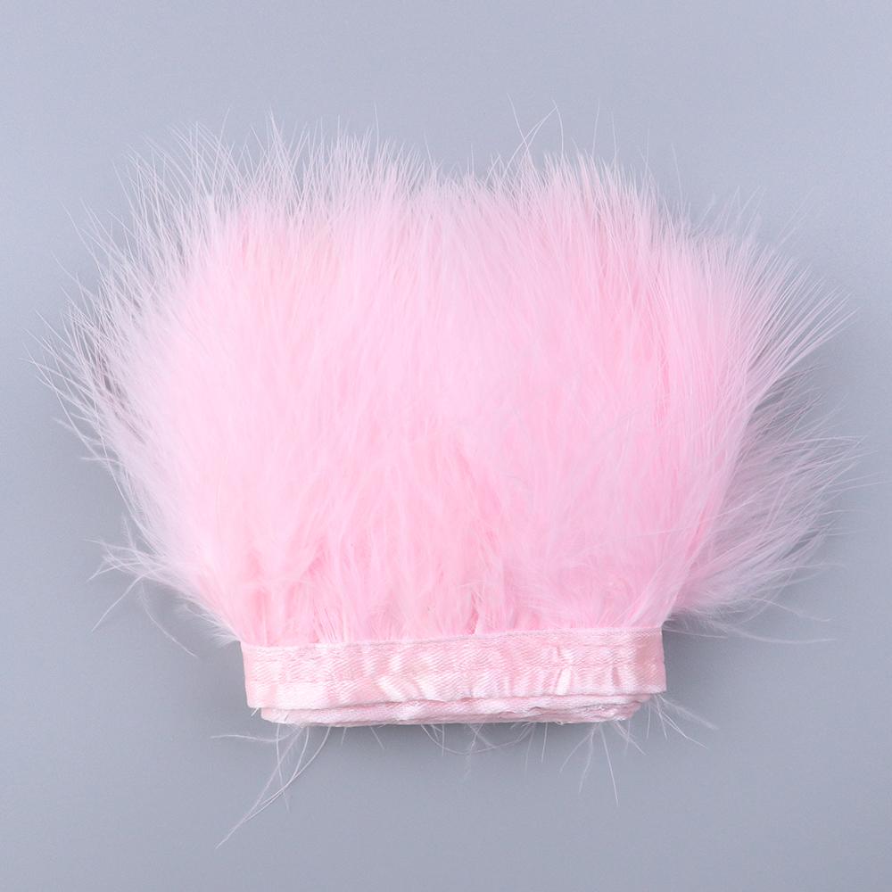 1Meters Furry Turkey Feathers Trim Ribbon White Natural Plumes For Traditional Holiday Dress Sewing Plumas Accessories