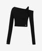 GRANDE LINE Shirred One-Shoulder Long Sleeve