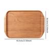 Melamine Wood Grain Tray Rectangular Lightweight Multipurpose Decorative Serving Platter Dinner Tray for Coffee