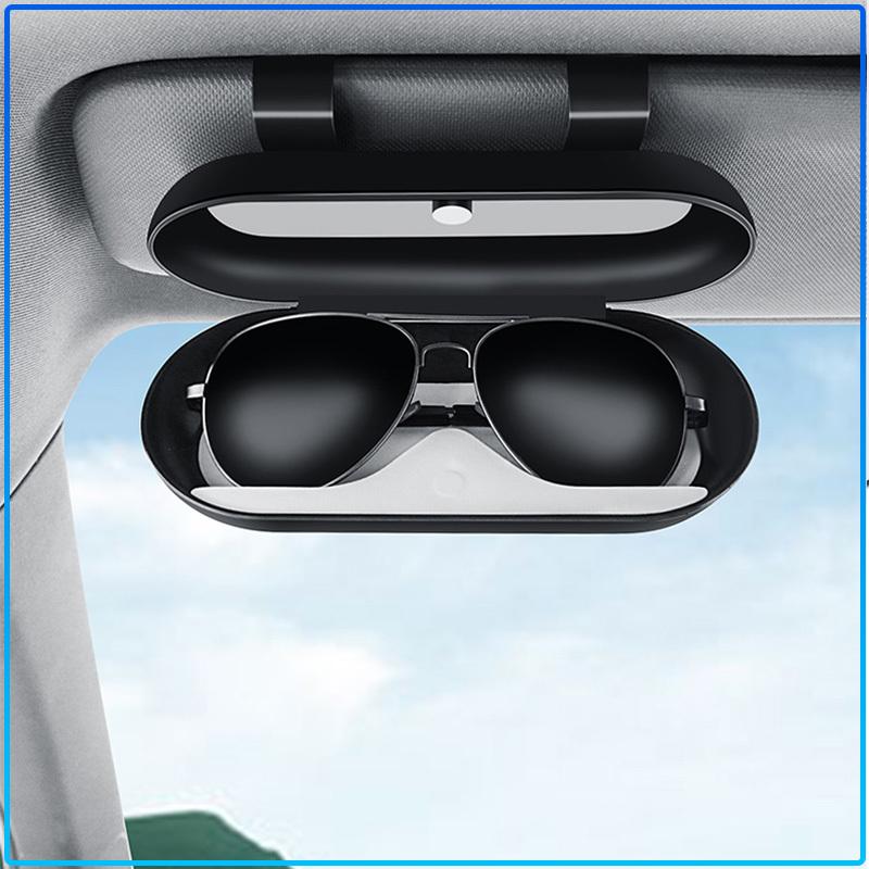 1Pcs Car Sun Visor Glasses Storage Box Holder Organizer Accessories Caps For Volvo 240 C70 S40 S50 S60 S70 S80 S90 V40 V50 V60 V90 XC40 XC60 XC90 Vnl