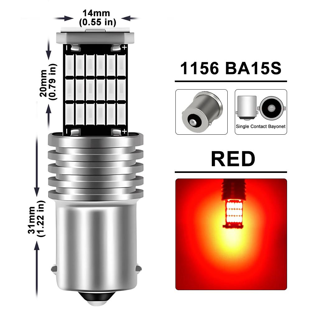 2/4/8 PCS P21W Ba15s 1156 1157 Bay15d LED Bulb Canbus 12V 24V 4014-45SMD 6500K White Car Turn Signal Backup Brake Parking LightsTurn Signal 2