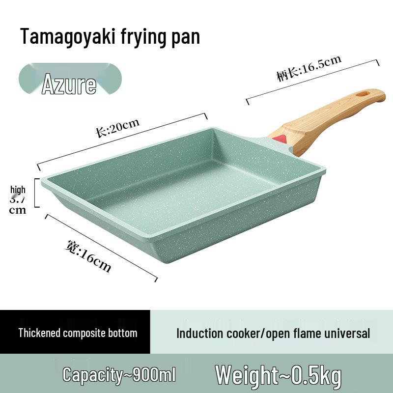Antihaft Japanische Tamagoyaki Bratpfanne, Maifan Stein Eierrollenpfanne, Mini Flache Pfanne für Frühstück