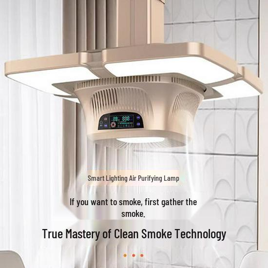 Remote Control Lifting Chandelier & Air Purifier for Chess, Card, and Mahjong Rooms