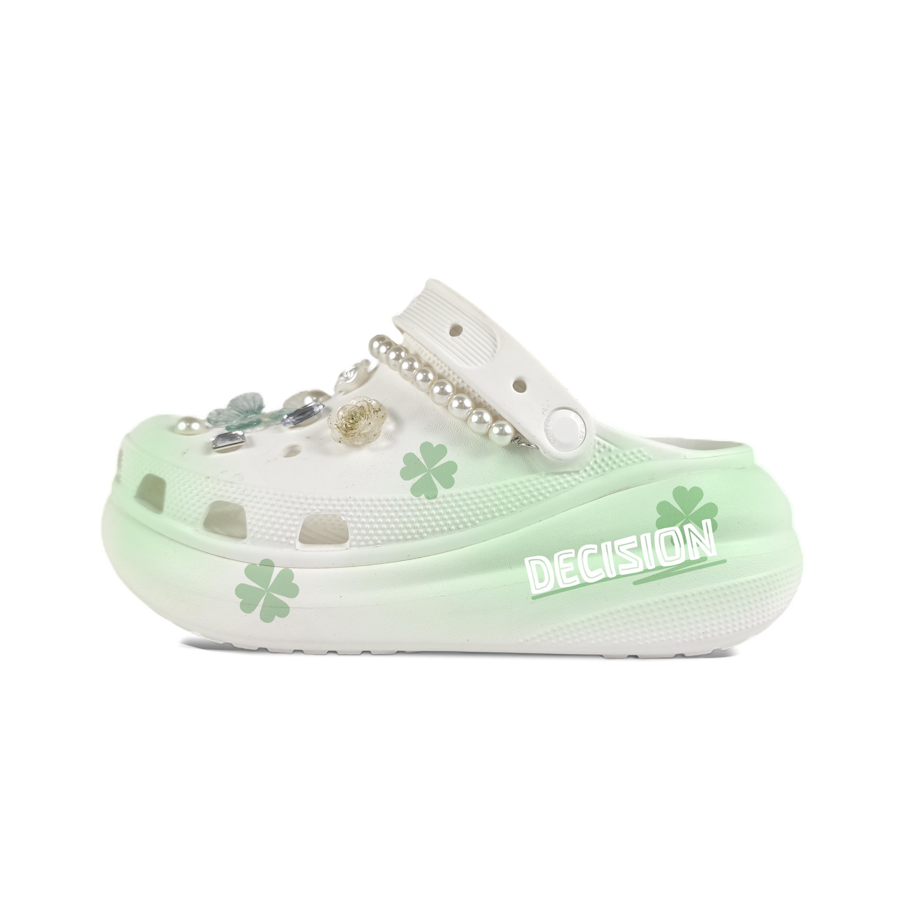 

Crocs Crush Clog EVA Повседневная Мода и Универсальность Изысканные и Простые Туфли с Отверстиями Унисекс Белые 43-44 белый