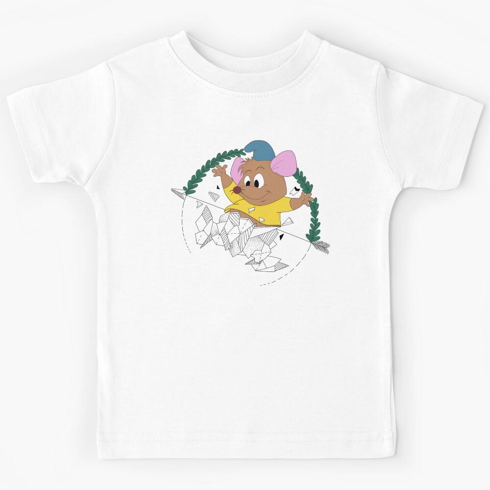 White mosaic mouse gus gus Kids T-Shirt 160