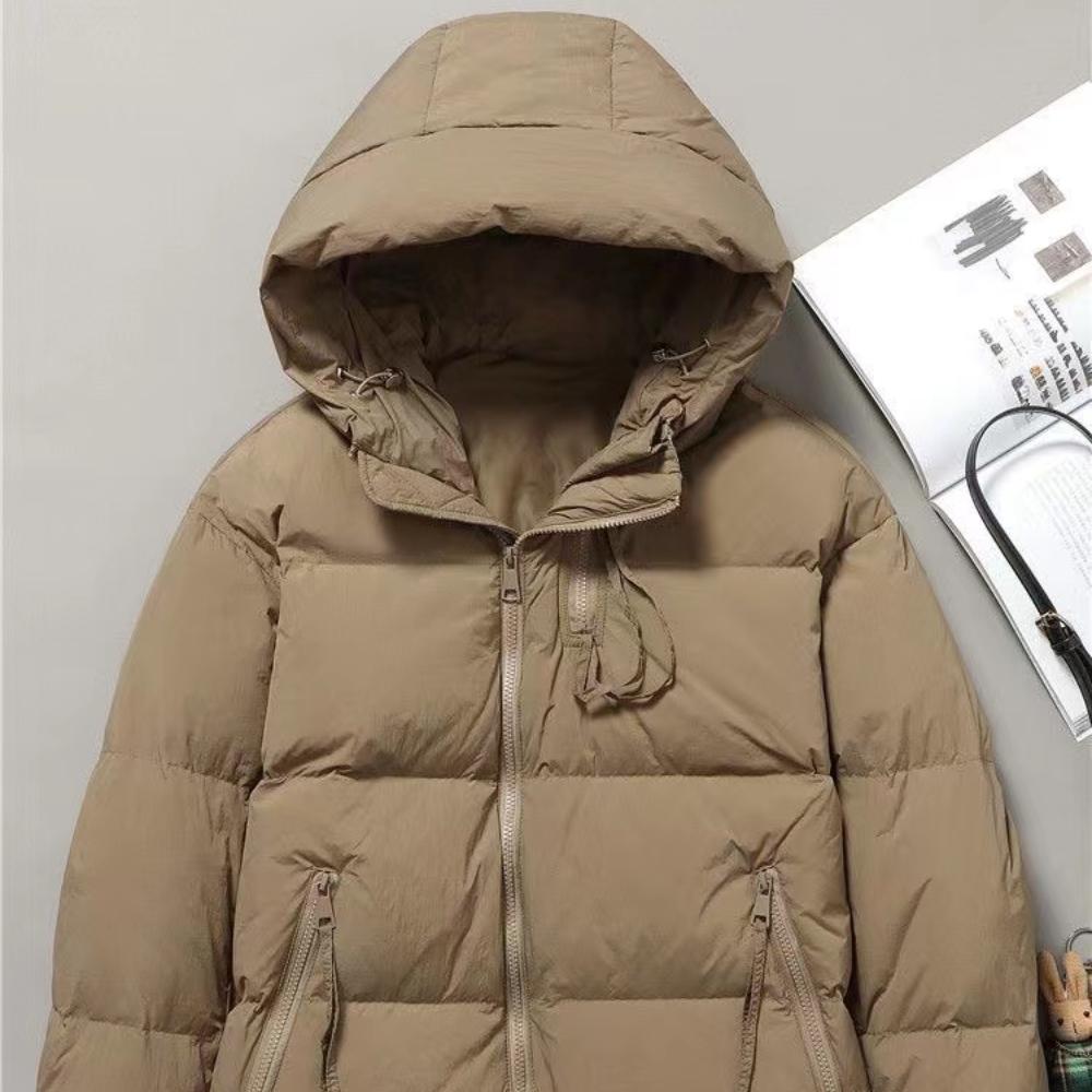 Fashion Thickened Korean Style Plus Size Women's Short Down Cotton Jacket with Hoodie