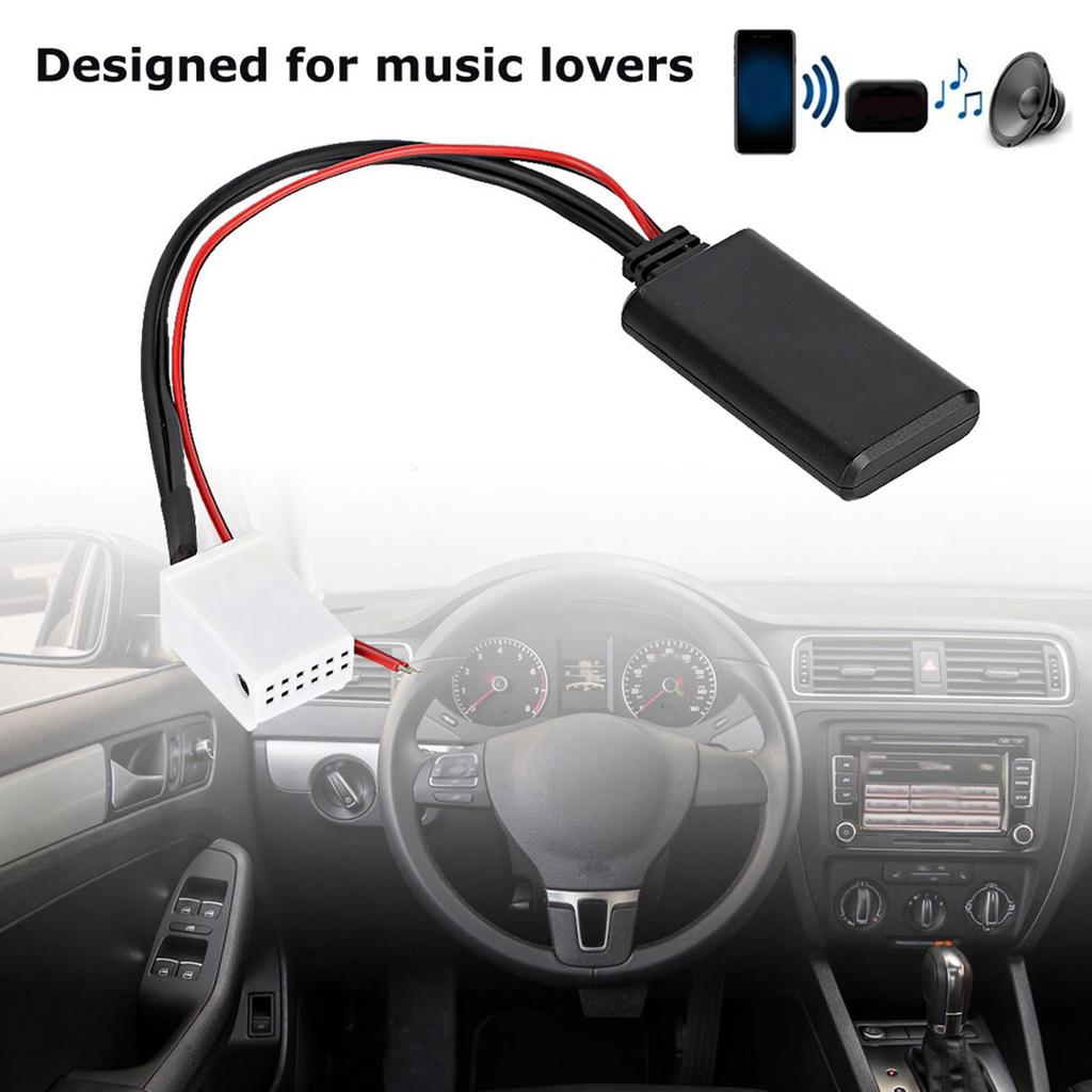 12V 12 Pin Car Vehicle Bluetooth AUX Adapter Fit for MCD RNS 510 RCD 200 210 300 310 500 510