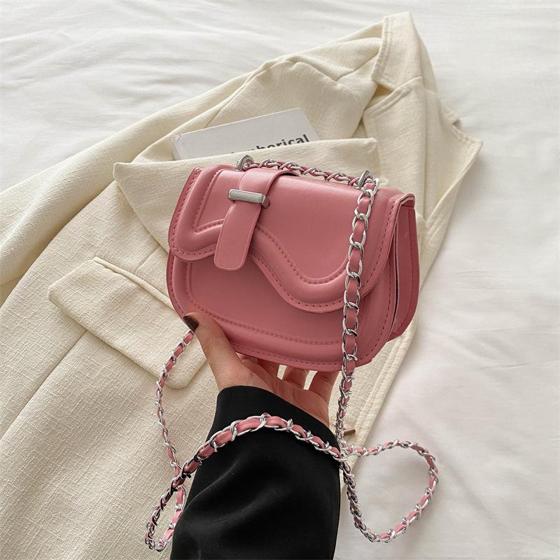 

Весна 2024, нова популярна повсякденна сумка-месенджер, проста повсякденна мода, нішева красива маленька квадратна сумка для жінок рожевий