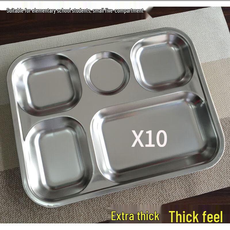 Детская тарелка для еды из нержавеющей стали 304 с разделителями