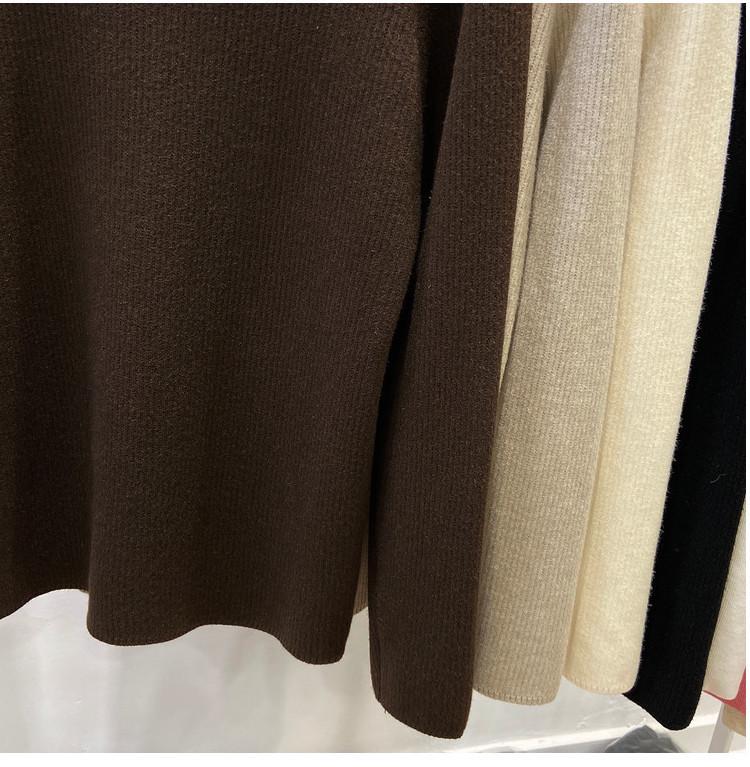 Women's 2026 New Style Velvet Sweater: Soft, Smooth, Fleece-Lined, Half-High Collar Winter Base Layer