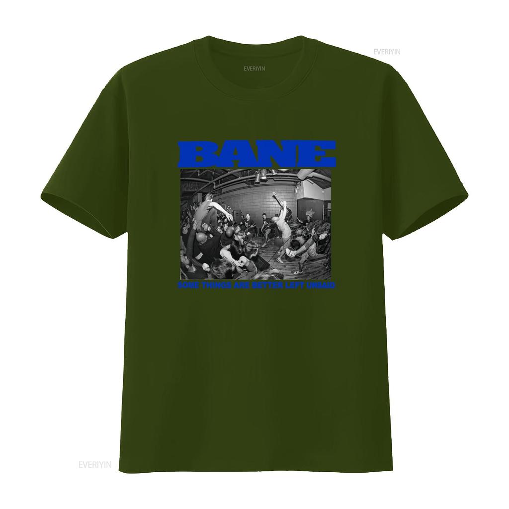 BANE Hardcore Punk Rock Concert Print T Shirt Some Things Are Better Left Unsaid Design vintage Washed Slightly Breathable