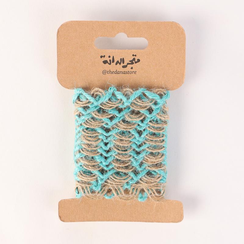 1Cm Cor Tecida Semicircular Corda de Cânhamo, Renda de Cânhamo Oca, Acessórios DIY Feitos à Mão