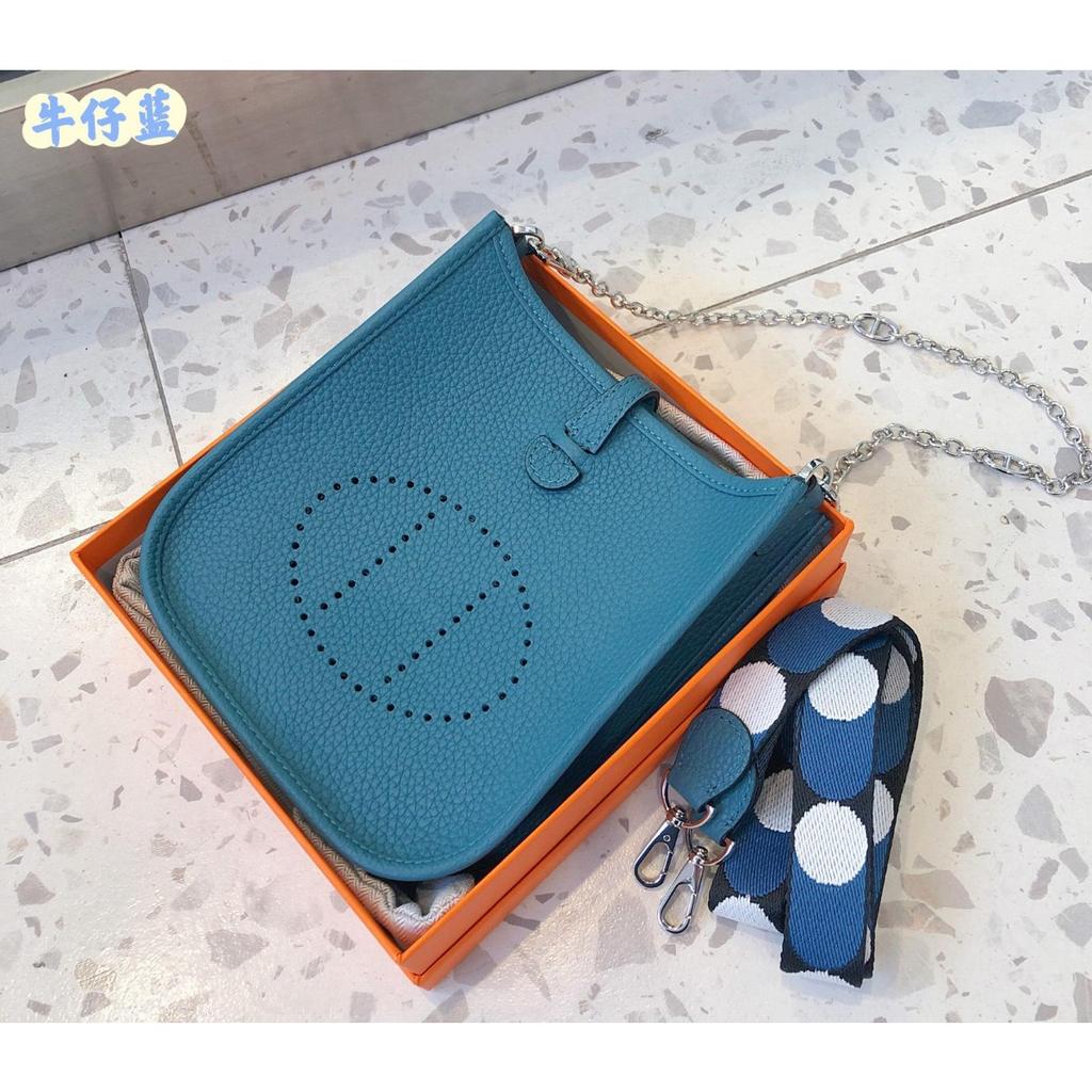 Spot Wholesale Top Layer Cowhide Evelyn Bag Genuine Leather Mini Bucket Bag TC Leather Mini Shoulder Crossbody Bag Tide