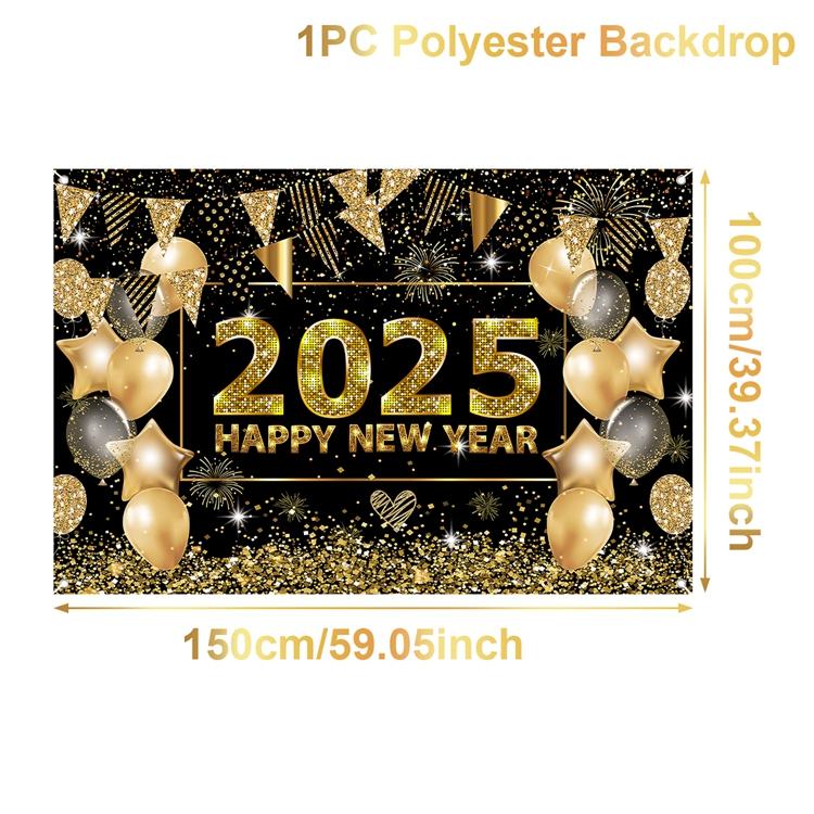 2025 Frohes Neues Jahr Hintergründe für Weihnachts-Fotografie Deko Hintergrund Feuerwerk Feiern Party Familie Poster Fotostudio