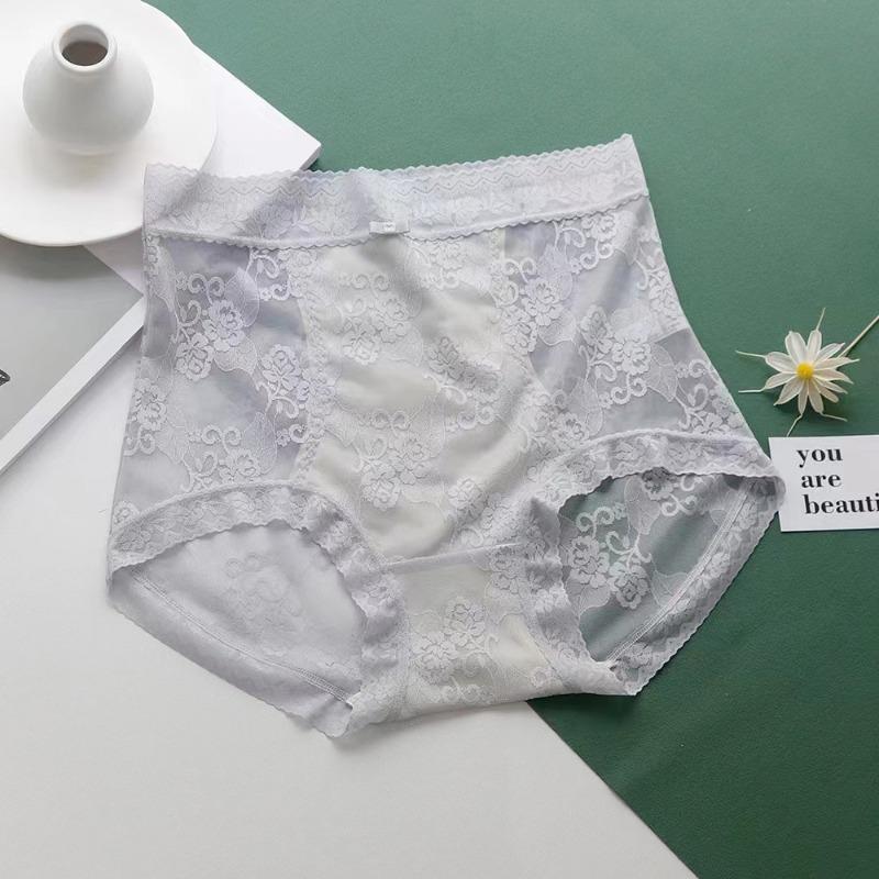 High Waisted Lightweight Compression Pants Disposable Hip Lifting Breathable Women's Triangle Pants Mulberry Silk Sexy Lace Women's Underwear Panties
