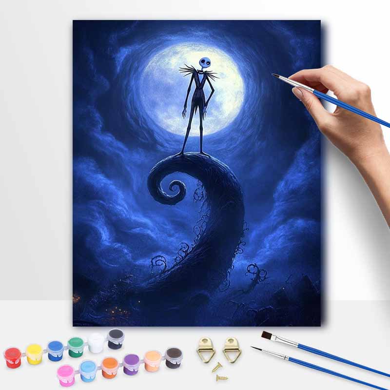 Disney The Nightmare Before Christmas Jack Skellington Paint by Numbers Painting Art Kit Home Decor Gift 20x30cm