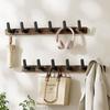 Walnut Coat Rack Solid Wood Hooks Key Bag Extended Storage Hanger for Entrance Door Hallway Wall Decor Furniture clothing rack