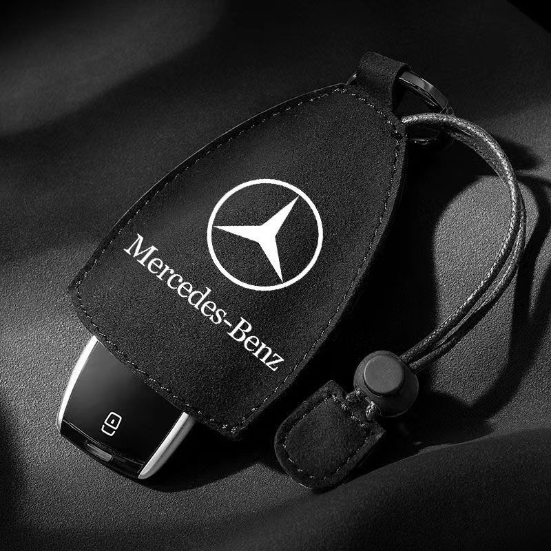 Suede Leather Car Key Bag Holder Organizer for Mercedes Benz W203 W204 CLA GLA B/C/E/S Class GLC GLK Interior Mouldings YST-BENC QE1
