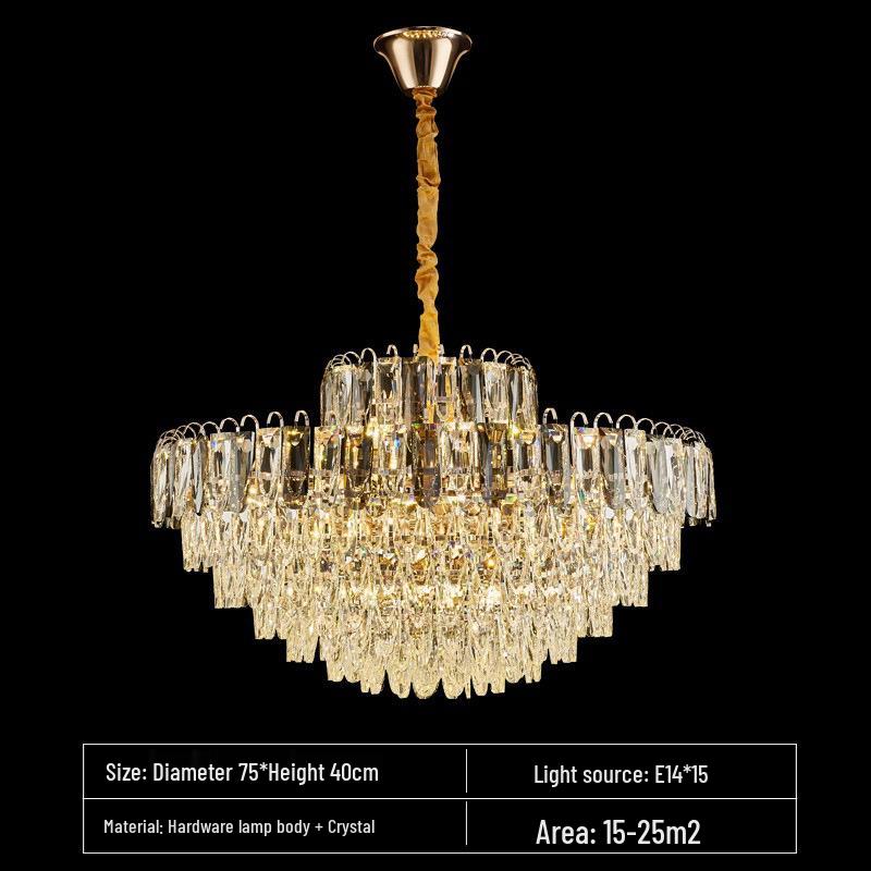 2025 Modern Minimalist Crystal Chandelier for Living and Dining Rooms