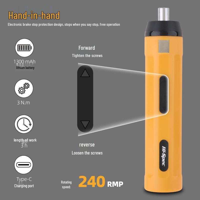 3.6V Rechargeable Lithium Electric Screwdriver Set with Manual/Automatic Function