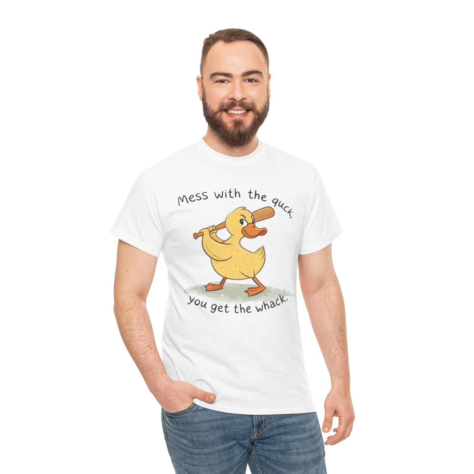 Duck Irony T-Shirt - Sarcastic & Funny Tee for Lovers of Dry Humor L