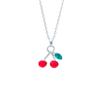 Exquisite Red Cherry Pendant Necklace - Women's Luxurious Summer Clavicle Accessory