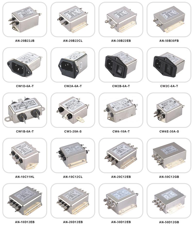 AN-3A4HL/AN-6A4HL EMI AC Power Noise Filter, 250V Frequency Component