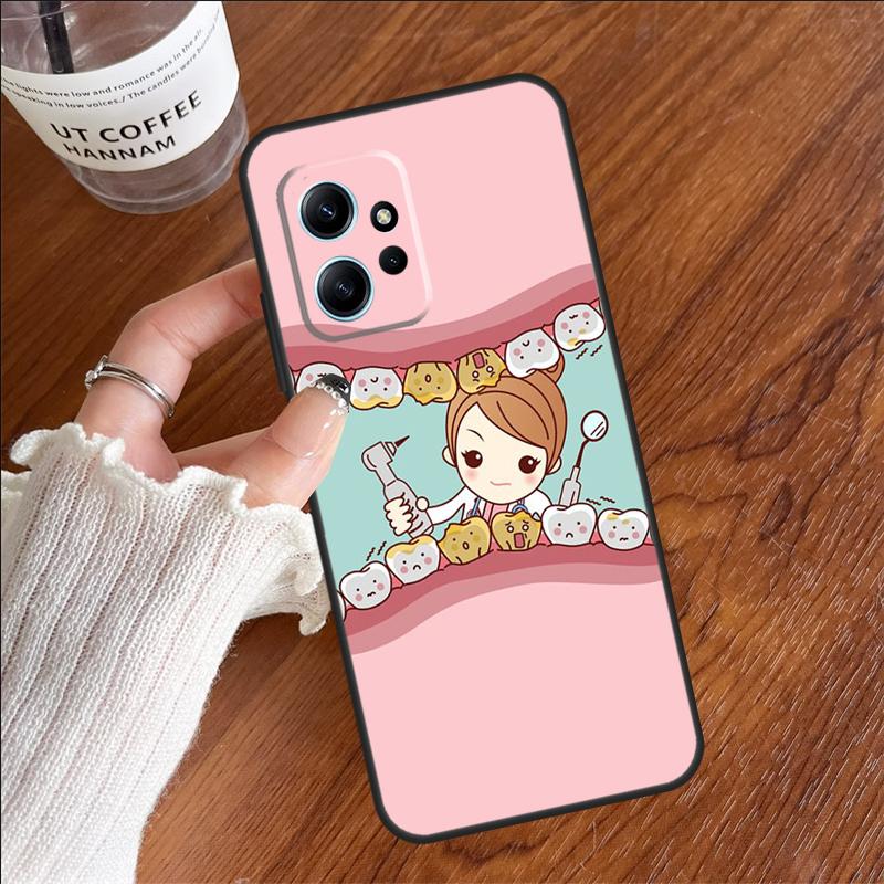 Cartoon Dentist Dental Teeth Case For Xiaomi Redmi 14C 13C 10C 12C Redmi Note 14 Pro 13 12 11 9 10 9S 10S 11S 12S Cover