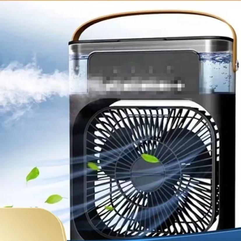Mini Air Conditioner USB Water Mist Fan 7 Colors LED Light Humidification Fan Home Spray Air Fan Desk Air Cooler Cooling Fan