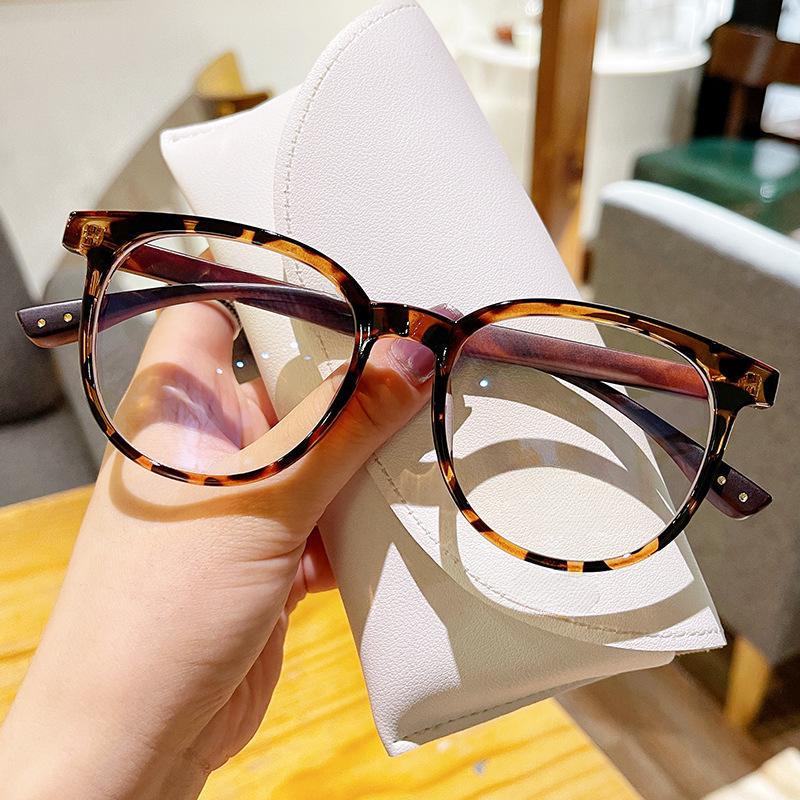 

Ножки с имитацией текстуры дерева, очки для компьютера с защитой от синего света, очки для коррекции близорукости для женщин и мужчин, сверхлегкие, прозрачные, овальные anti-blue light янтарь