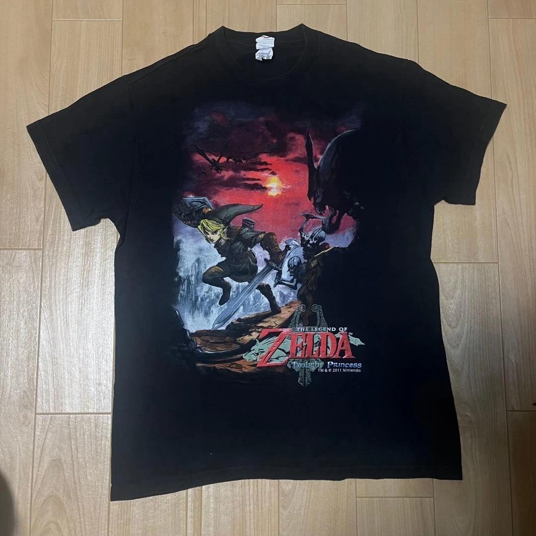 

The Legend of Zelda Twilight Princess Black Graphic T-Shirt Medium Japan Vintage M
