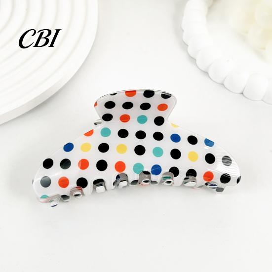 Hair Clip Large Strong Grip Clip, Dot Print Claw, Portable Scalp Friendly Accessory for Thick Updos Half-Tied Hairstyles Pattern