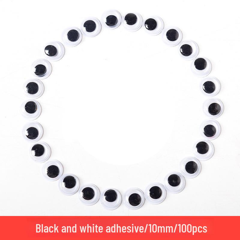 DIY 3D Animal Eyes with Adhesive Black & White Stickers for Crafting