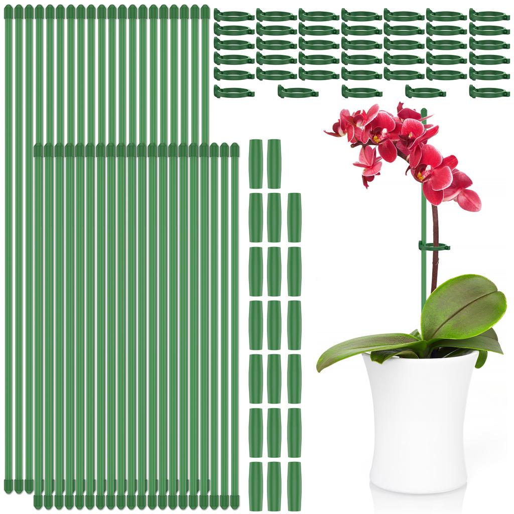 40Pcs Plastic Support Pile Stand Plant Support Pile for Flowers Greenhouses Arrangement Fixing Rod Holder Garden Tools