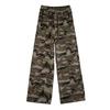 Camouflage Wide-leg Pants Women's Spring New High Street Loose High-waisted Narrow Wide-leg Casual and Thin Floor Pants